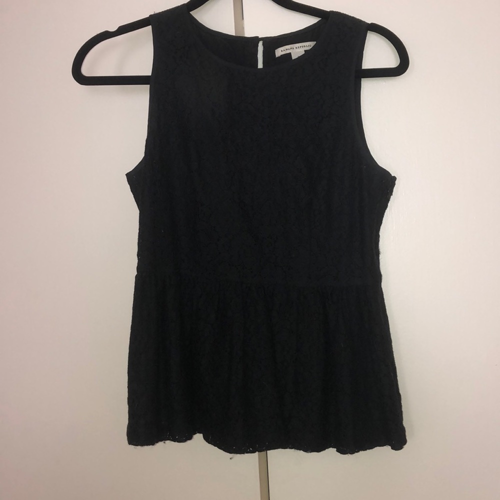 Eyelet peplum top